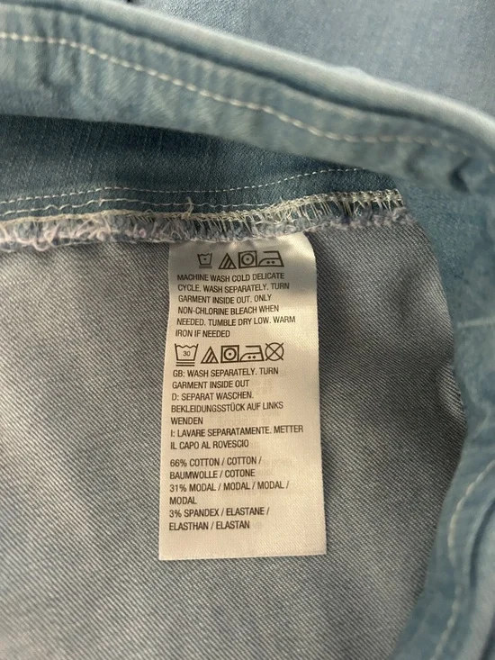 Belle by Kim Gravel TripleLuxe Denim Wide Leg Crop w/ Fray - Picture 6 of 10